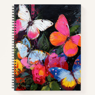 Levendige Abstracte Vlinder Vlucht (10) Notitieboek