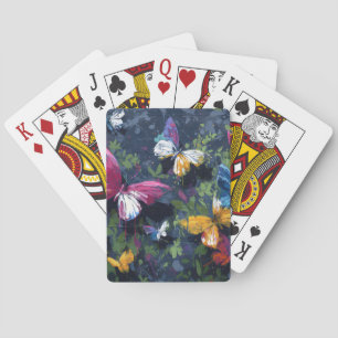 Levendige Abstracte Vlinder Vlucht (1) Pokerkaarten