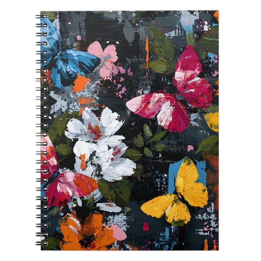 Levendige Abstracte Vlinder Vlucht (2) Notitieboek (Voorkant)