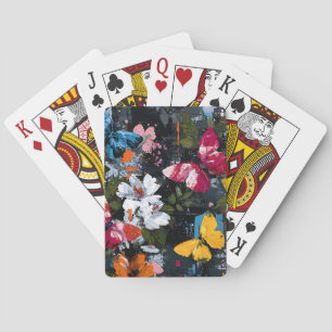 Levendige Abstracte Vlinder Vlucht (2) Pokerkaarten