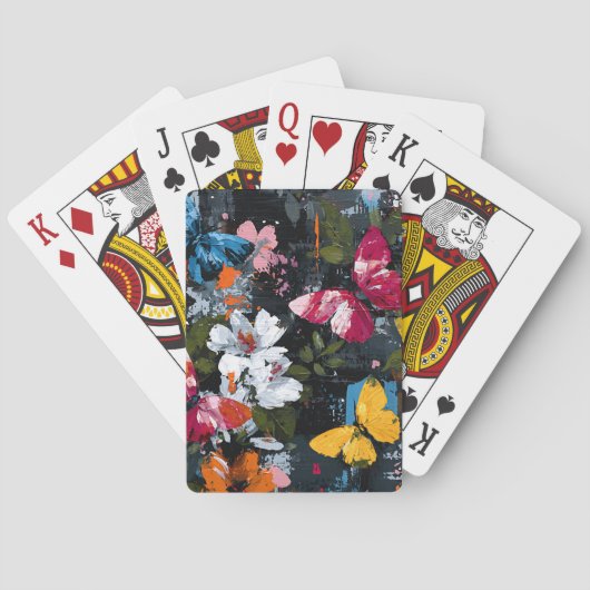 Levendige Abstracte Vlinder Vlucht (2) Pokerkaarten (Achterkant)