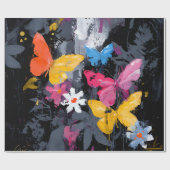 Levendige Abstracte Vlinder Vlucht (5) Cadeaupapier (Vlak)