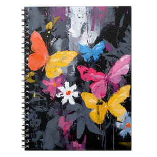 Levendige Abstracte Vlinder Vlucht (5) Notitieboek