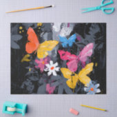 Levendige Abstracte Vlinder Vlucht (5) Tissuepapier (Craft)