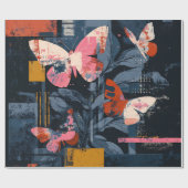 Levendige Abstracte Vlinder Vlucht (6) Cadeaupapier (Vlak)