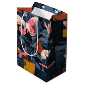 Levendige Abstracte Vlinder Vlucht (6) Medium Cadeauzakje (Achterkant Gekanteld)