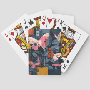 Levendige Abstracte Vlinder Vlucht (6) Pokerkaarten