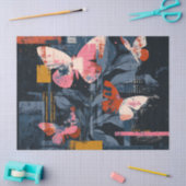 Levendige Abstracte Vlinder Vlucht (6) Tissuepapier (Craft)