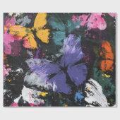 Levendige Abstracte Vlinder Vlucht (7) Cadeaupapier (Vlak)