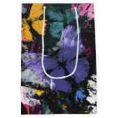 Levendige Abstracte Vlinder Vlucht (7) Medium Cadeauzakje (Achterkant)