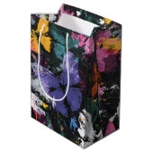 Levendige Abstracte Vlinder Vlucht (7) Medium Cadeauzakje (Achterkant Gekanteld)
