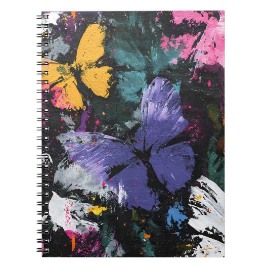 Levendige Abstracte Vlinder Vlucht (7) Notitieboek (Voorkant)