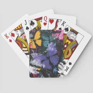Levendige Abstracte Vlinder Vlucht (7) Pokerkaarten