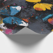 Levendige Abstracte Vlinder Vlucht (8) Cadeaupapier (Hoek)