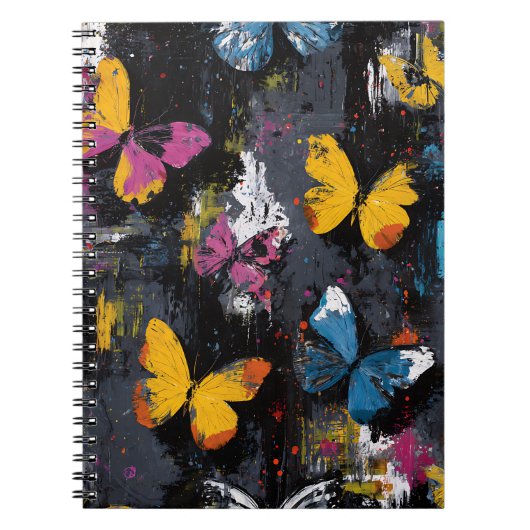 Levendige Abstracte Vlinder Vlucht (8) Notitieboek (Voorkant)