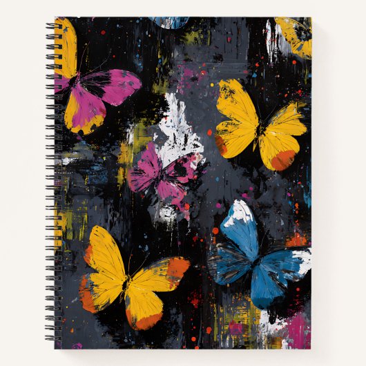 Levendige Abstracte Vlinder Vlucht (8) Notitieboek (Voorkant)