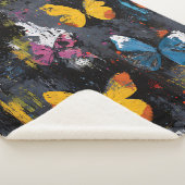 Levendige Abstracte Vlinder Vlucht (8) Sherpa Deken (3/4)