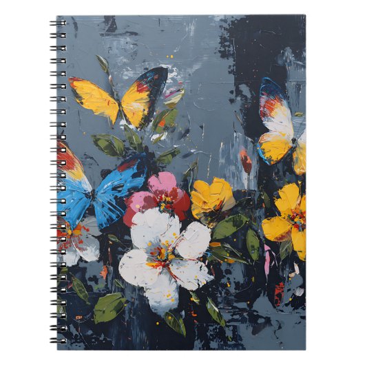 Levendige Abstracte Vlinder Vlucht (9) Notitieboek (Voorkant)