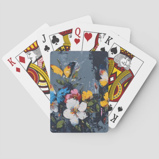 Levendige Abstracte Vlinder Vlucht (9) Pokerkaarten (Achterkant)