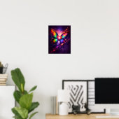 Levendige Abstracte Vlindermuurkunst Poster (Thuiskantoor)