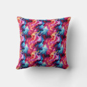 Levendige Abstracte Vloeibare Kunst Inpakpapier Kussen (Achterkant)