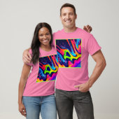 Levendige Abstracte Vloeibare Spatten T-shirt (Unisex)