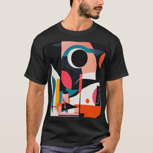 Levendige Abstracte vormen Collectie T-shirt (Voorkant)