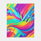 Levendige Abstracte vormen kunst Fleece Deken (Voorkant)