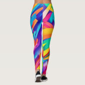 Levendige Abstracte vormen kunst Leggings (Achterkant)