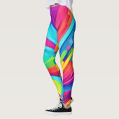 Levendige Abstracte vormen kunst Leggings (Links)