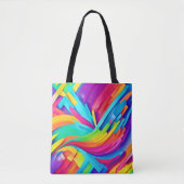 Levendige Abstracte vormen kunst Tote Bag (Voorkant)