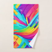 Levendige Abstracte Vormgeving Kunst Bad Handdoek (Handdoek)