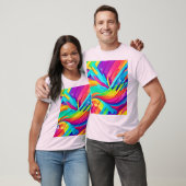 Levendige Abstracte Vormgeving Kunst T-shirt (Unisex)