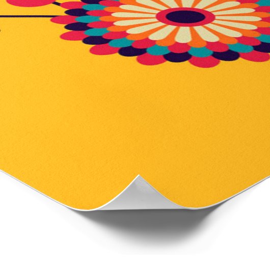 Levendige abstracte vormgeving met kleur poster (Hoek)