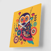 Levendige abstracte vormgeving met kleur vierkante klok (Hoek)