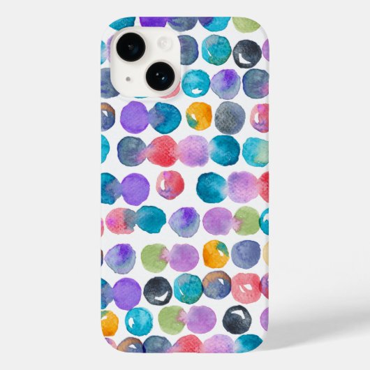 Levendige Abstracte Waterverf iPhone Hoes (Achterkant)