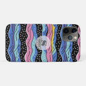 Levendige Abstracte Wavy lijnen met Polka Dots Case-Mate iPhone Case (Achterkant (horizontaal))