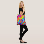 Levendige Abstracte Wervelende Kunst Tote Bag (Op model)