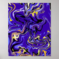 Levendige Abstracte werveling met Paarse, gele en 