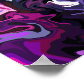 Levendige Abstracte werveling van kleuren Poster (Hoek)