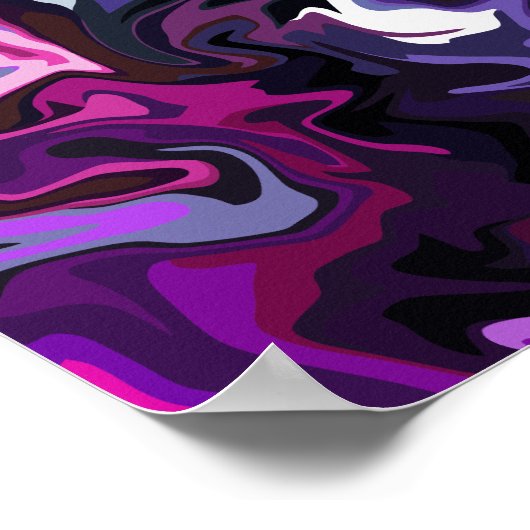 Levendige Abstracte werveling van kleuren Poster (Hoek)