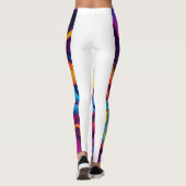 Levendige Abstracte wervelingen Leggings (Achterkant)
