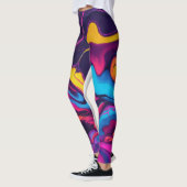 Levendige Abstracte wervelingen Leggings (Links)
