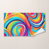 Levendige Abstracte wervelingen van kleur Bad Handdoek (Handdoek)