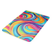 Levendige Abstracte wervelingen van kleur Badmat (Gekanteld)