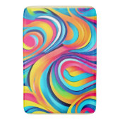 Levendige Abstracte wervelingen van kleur Badmat (Voorkant Verticaal)