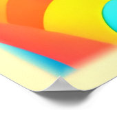 Levendige Abstracte wervelingen van kleur Poster (Hoek)