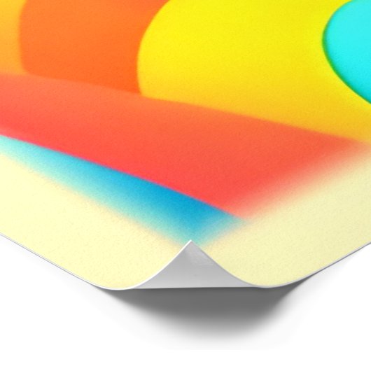 Levendige Abstracte wervelingen van kleur Poster (Hoek)