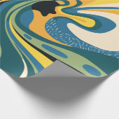 Levendige Abstracte wervelkunst Cadeaupapier (Hoek)