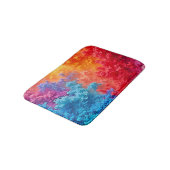 Levendige Abstracte Wolkenkleuren Badmat (Gekanteld)